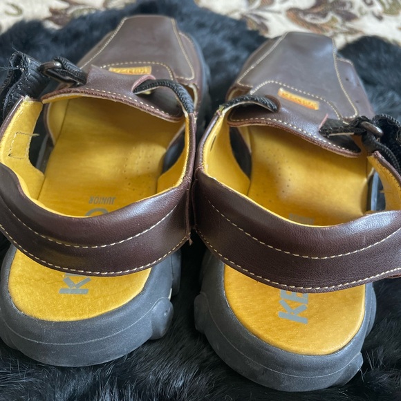 KENZO Junior Original Brown Leather Open Weave Monk Strap Sandals Sz 5.5US/37EU. - Picture 3 of 16